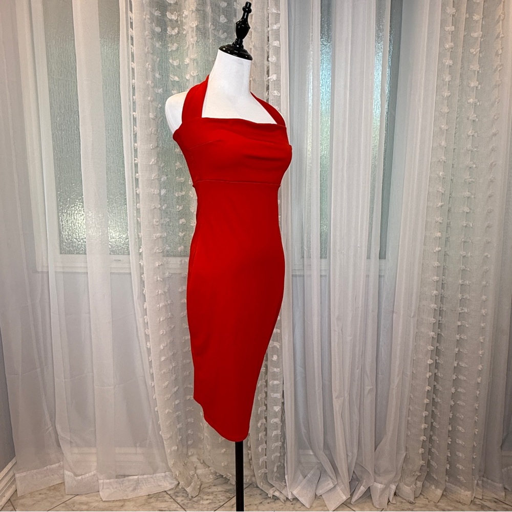 Chic Strapless Red Dress - Picture 5 of 6